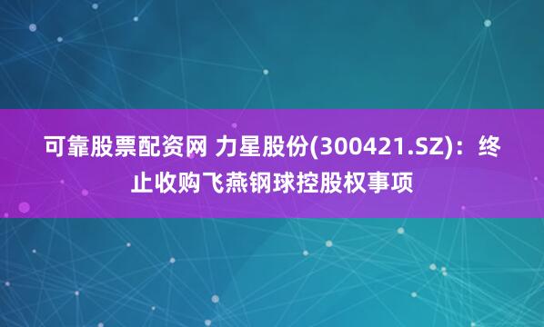 可靠股票配资网 力星股份(300421.SZ)：终止收购飞燕钢球控股权事项
